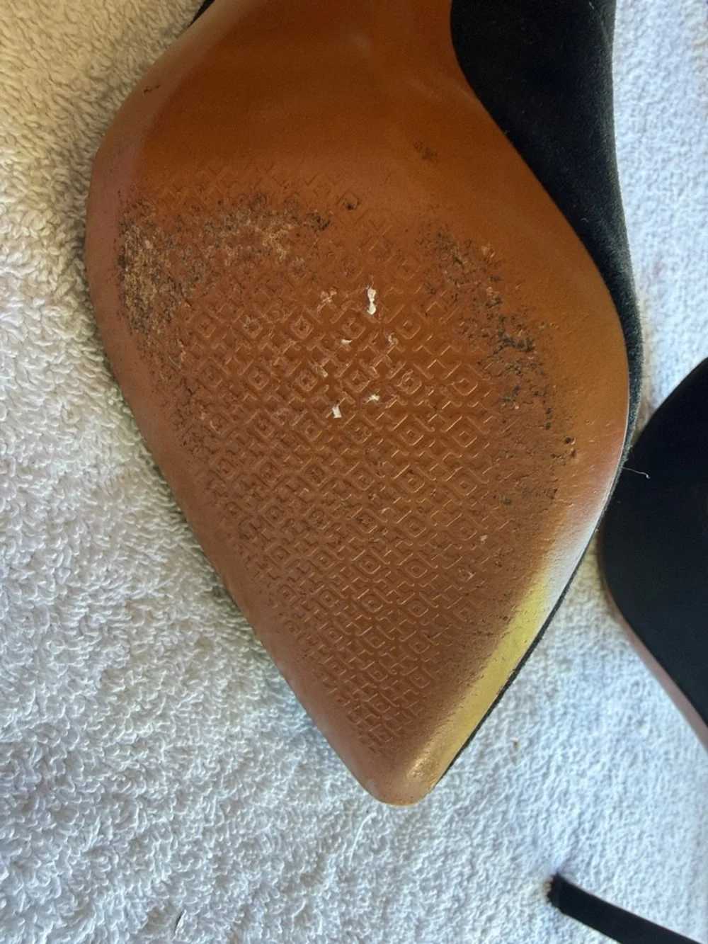 Tory Burch Black Suede Pointed Toe Stiletto Pumps - Picture 7 of 9